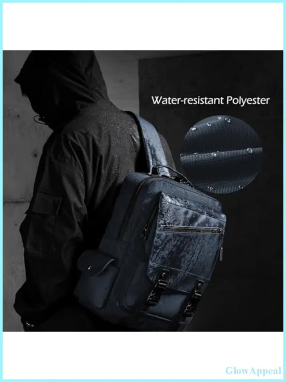 13L Water-Resistant Crossbody Messenger Bag Multi-Pocket Sling